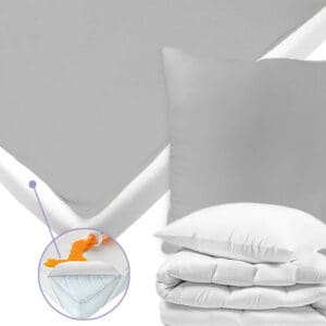 Posteljni set Luna Plus, svetlo sive barve